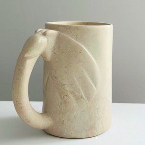 Vintage Carved Elephant Soapstone Mug